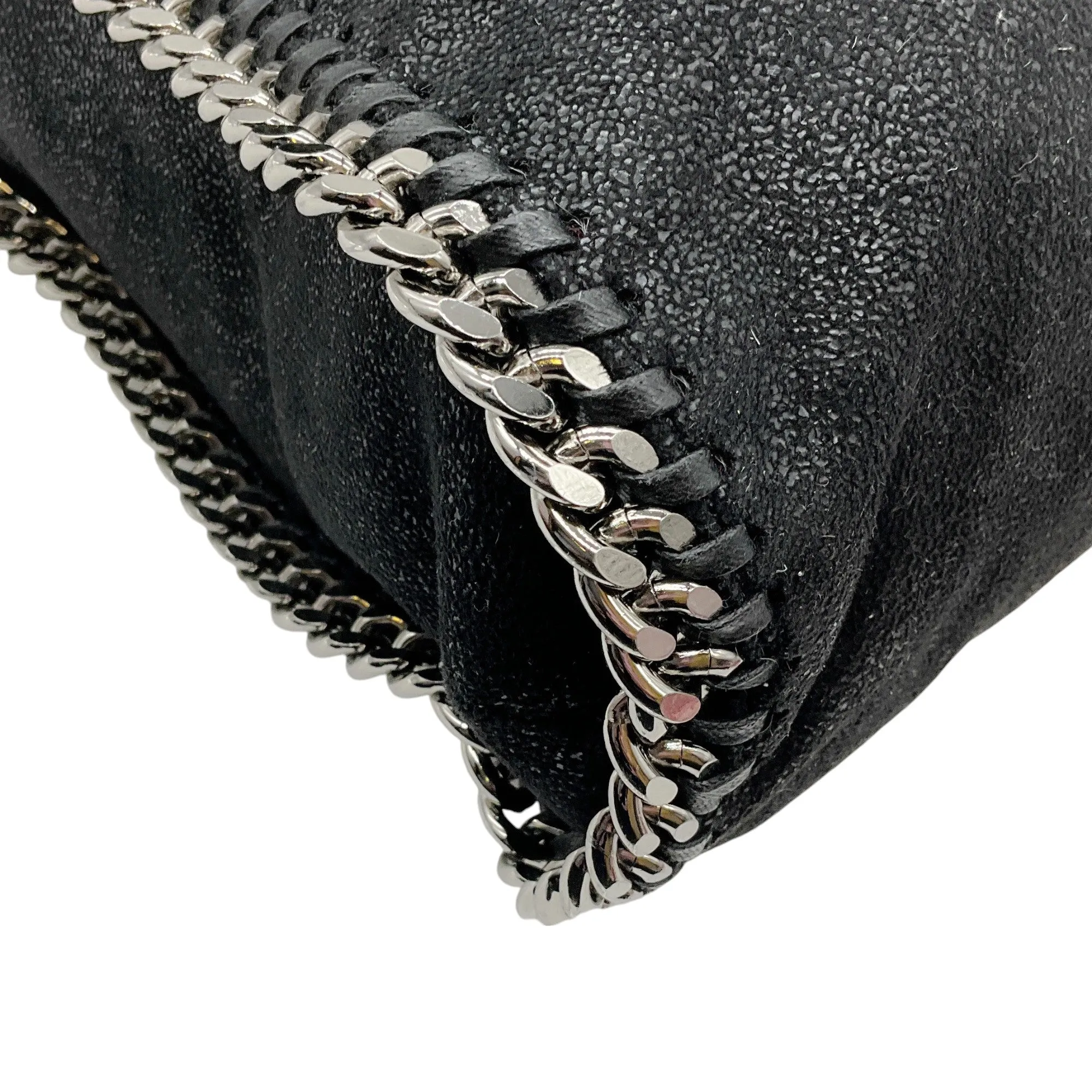 Stella McCartney Black Shaggy Deer Falabella Tote with Faux Fur Lining