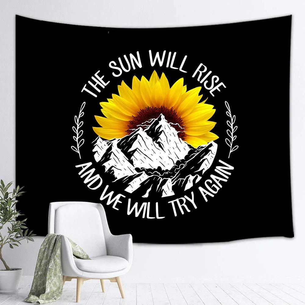 Sun Will Rise Sunflower Tapestry