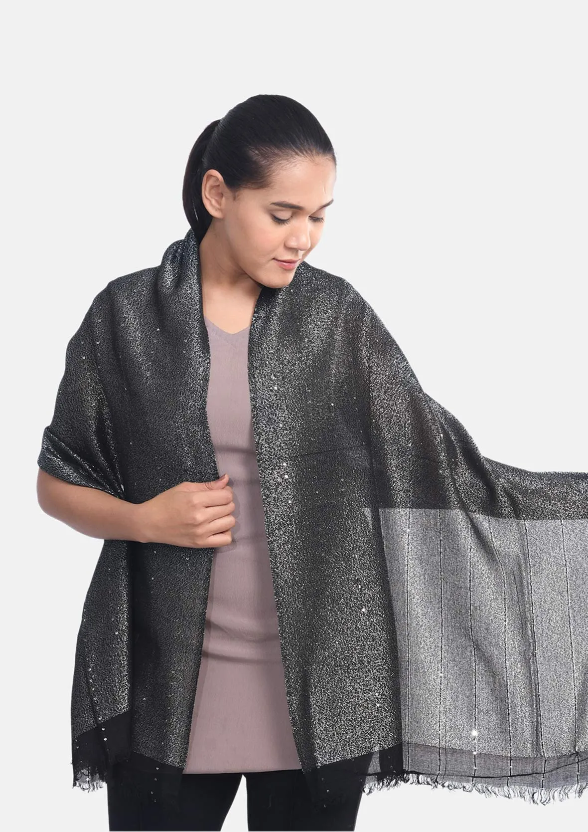 Supersoft Metallic Finish Scarf