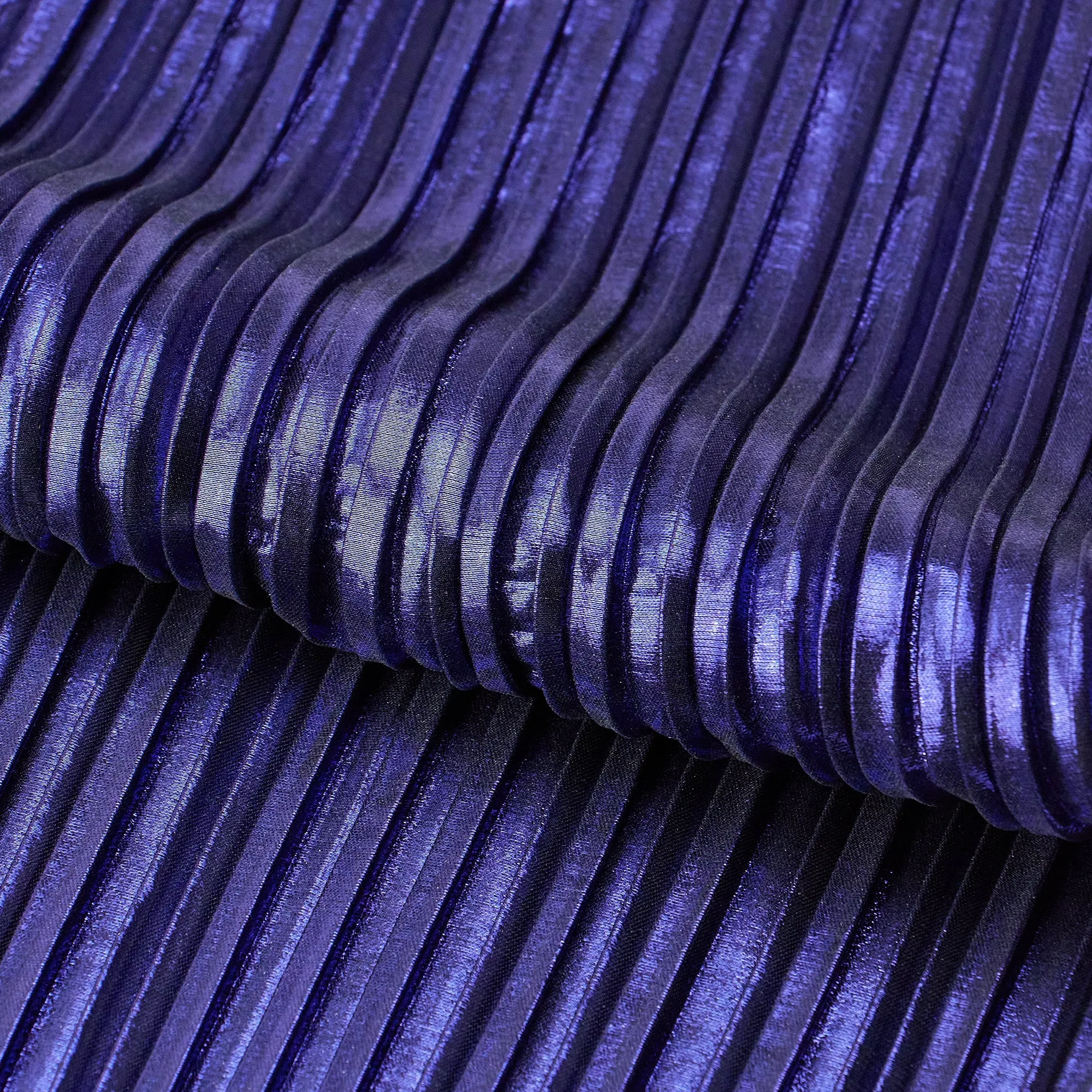 Titanium Pleated Polyester Fabric | Blue Moon Fabrics