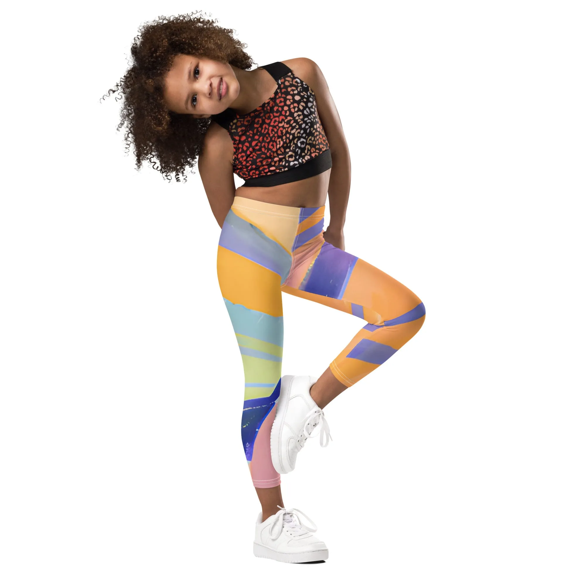 Vibrant Rainbow Kids Leggings - Perfect for Energetic Little Explorers